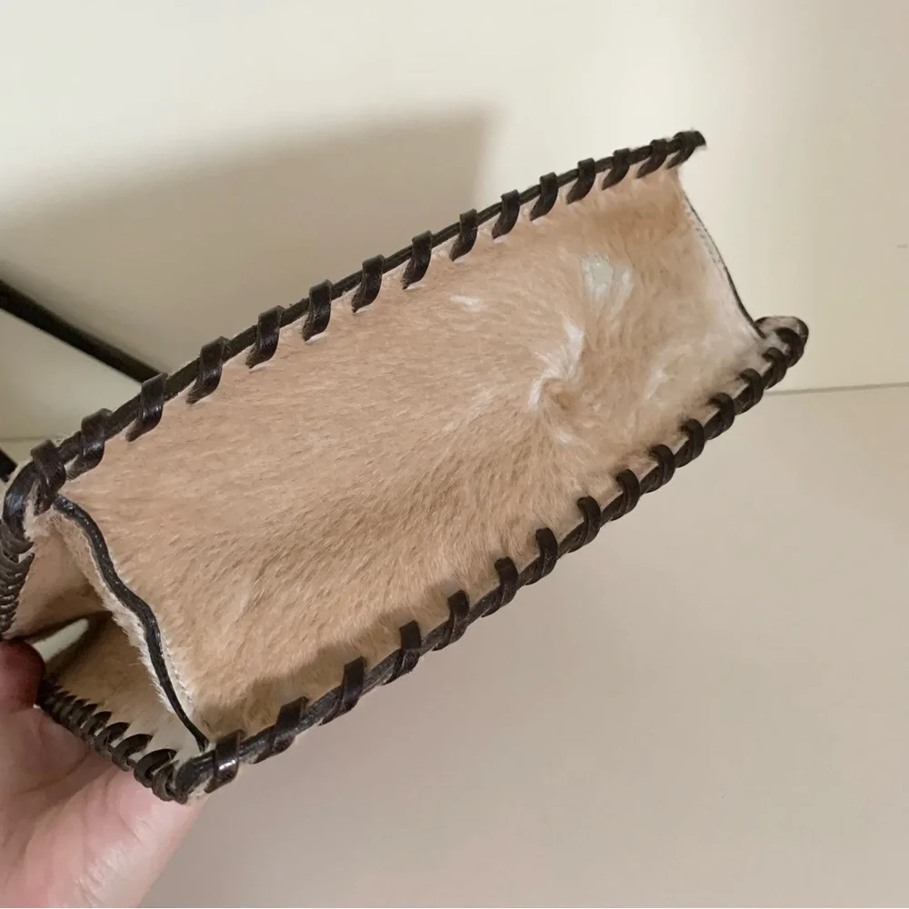 Vintage Horse hide time postmodern purse